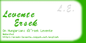 levente ersek business card